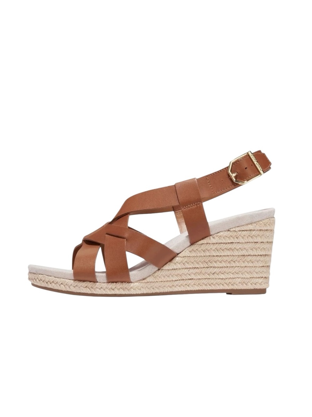 Brand‎ New Cole Haan Crystal Wedge Sandal in Honey Jute Size 8B